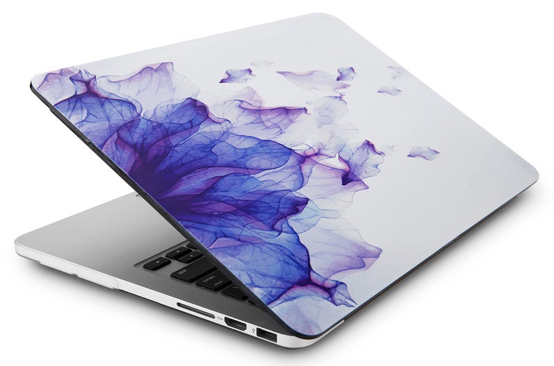 KECC Compatible with MacBook Air 13 inch Case 2022 2021 2020 2019 2018 Release M1 A2337 A2179 A1932 Plastic Hard Shell for MacBook Air 13.3 inch + Keyboard Cover + Sleeve, Purple Flower - Image 4
